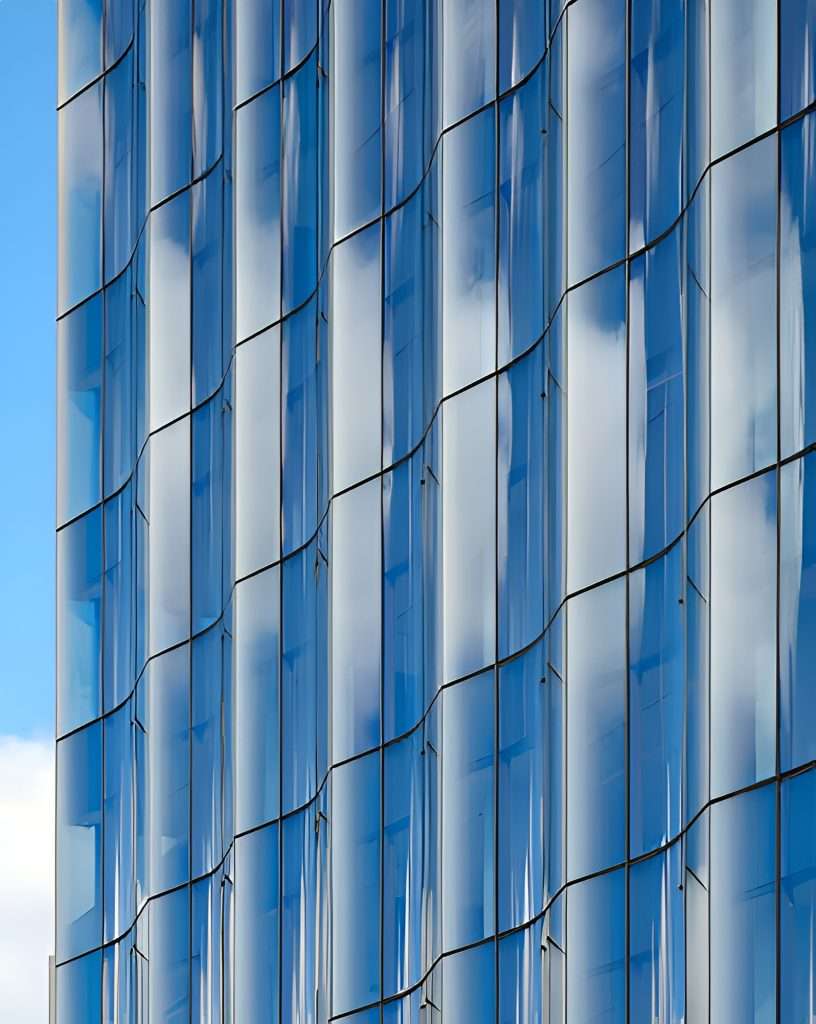 Building of glass window